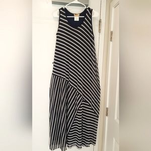 Fuzzi Italian Dress European Designer Nylon Tulle Mesh Maxi Dress Large